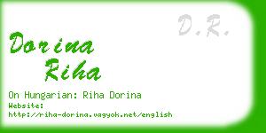 dorina riha business card